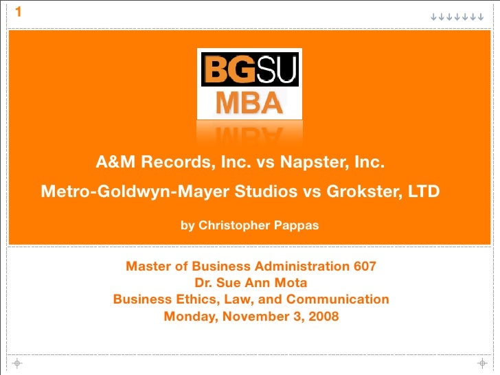 critical analysis of napster case and post napster developments recent intellectual property cases
